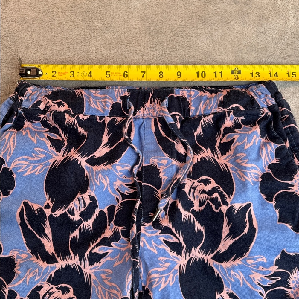 Wildfang The Essential Drawstring Pant Blooming Floral Blue Size Small - Picture 12 of 16